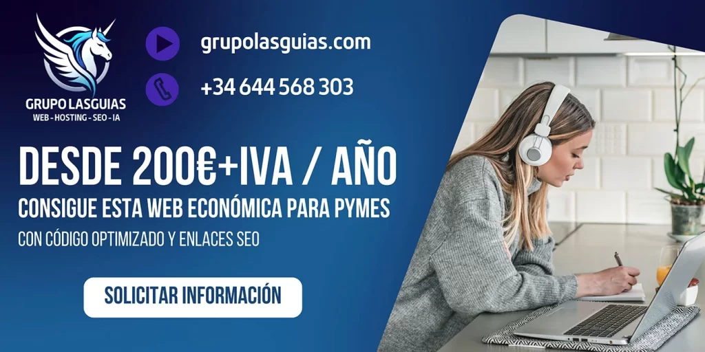 Página web económica y optimizada para pymes y autónomos